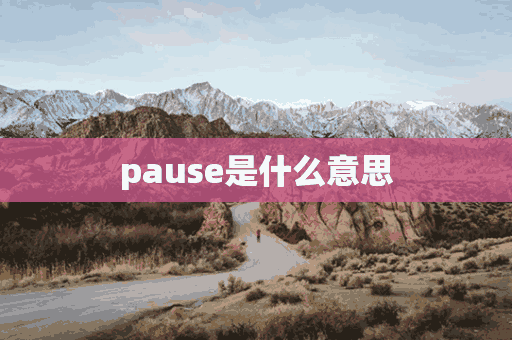 pause是什么意思(pause是什么意思英语)